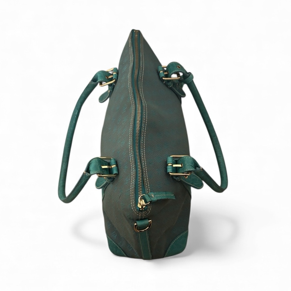 Dooney & Bourke Teal and Dark Green Satchel - Picture 4 of 8